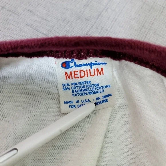 Vintage 80s Champion Size M Harvard University Single Stitch Ringer Short Sleeve - Picture 7 of 8